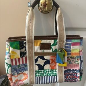 Coach Colorful Patchwork Tote